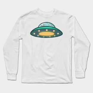 Ufo, Dinosaur, T-rex, Dino Long Sleeve T-Shirt